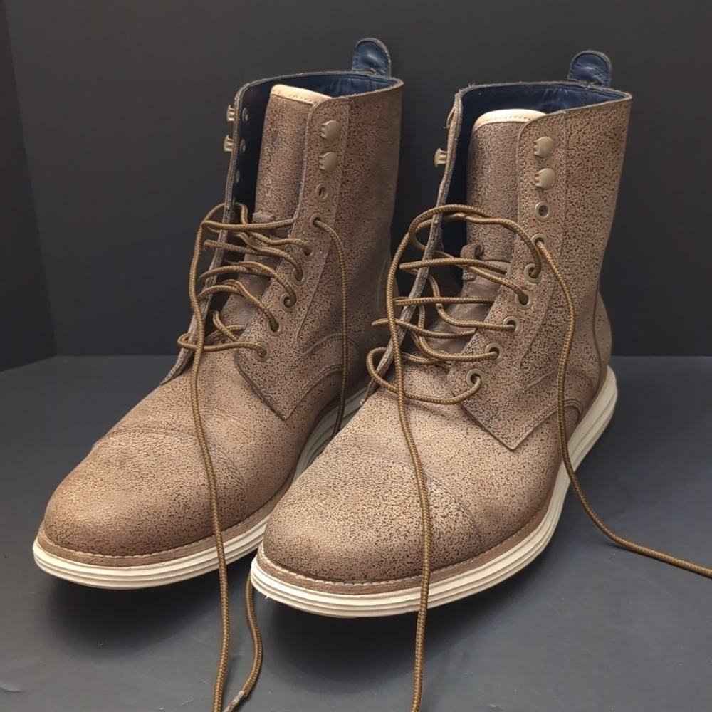 Cole Haan,Lunar Grand Men's Waterproof Lace -up Combat Boots Size 10 M.